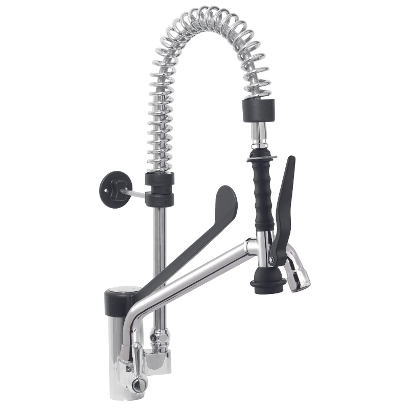 Plovimo kriauklė vienvietė su juodu vienviršiu rankenėliu Monolith