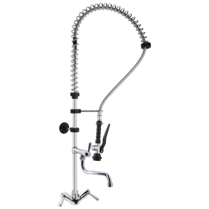 Vieno skylės čiaupas su dušo galvute ir trumpu svirtimi - patogumas ir ilgaamžiškumas profesionaliai virtuvei