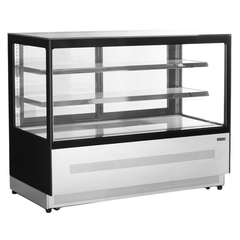 Vitrine Šaldytuvas Stalviršis 2 Stiklinės Durys Juoda - TEFCOLD LPD1500F/BLACK