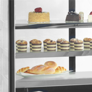 Vitrine Šaldytuvas Stalviršis 2 Stiklinės Durys Juoda - TEFCOLD LPD1500F/BLACK