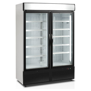 Vitrina Vertikalus Šaldiklis Baltas - 2 Stiklinės Durys - 930 L TEFCOLD | Fourniresto