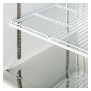 TEFCOLD Juodas šaldiklio vitrinas - 1 stiklinės durys - 390L: Optimalus šaldytų produktų pristatymas ir mažas energijos suvartoj