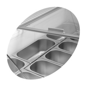 Atviras ledų šaldiklis su stiklo apsauga nuo kvėpavimo - 342 L TEFCOLD: efektyviai išsaugokite ir apsaugokite savo ledus