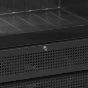 Juoda šaldymo spinta - Stiklinės durys 347L TEFCOLD: Optimalus saugojimas ir elegantiškas jūsų produktų pristatymas