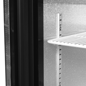 Atgalinis baras šaldytuvas - 1 stiklinės durys - 92 L