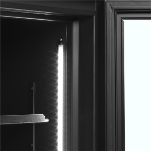 Juodoji šaldymo spinta TEFCOLD - Stogelis ir 2 stiklinės durys