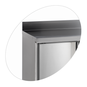 Neigiama nerūdijančio plieno šaldymo lentelė su 2 durimis GN 1/1 TEFCOLD - Optimalus saugojimas