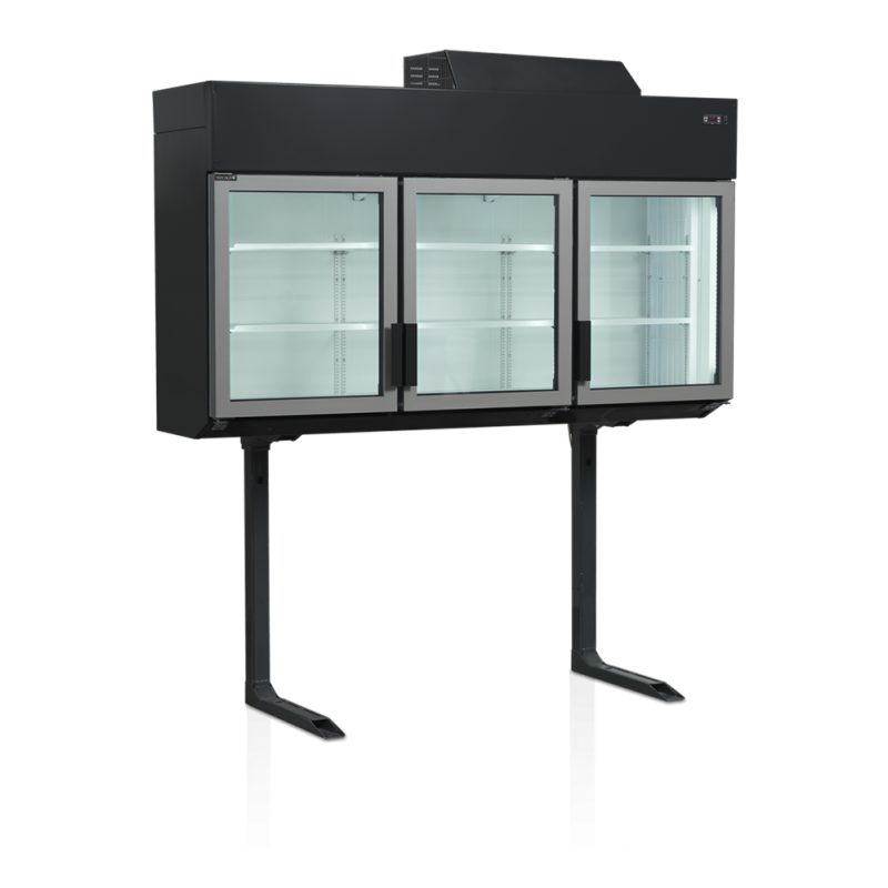 Juodas sieninis šaldiklis TEFCOLD 545L - idealus prekybos centrui