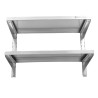 Etagère Murale en Inox sur Crémaillères 2 Niveaux - L 800 x P 400 mm - Dynasteel