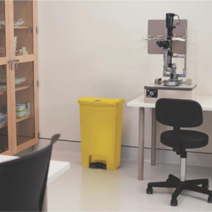 Šiukšliadėžė su pedalais Slim Jim Rubbermaid - Geltona 50 l