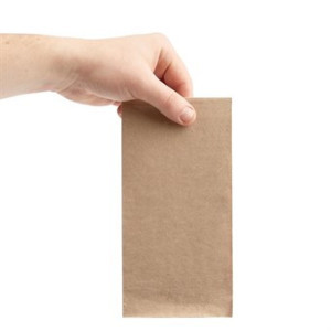 Stalo servetėlės iš 2 sluoksnių 1/8 400 mm Krafto popieriaus - 200 vnt.: Fiesta kokybė, aplinkai draugiškos