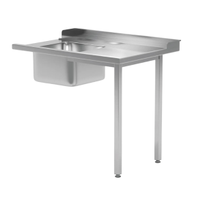 Krovimo stalas indaplovės su kriaukle kairėje.