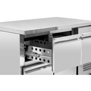 Šaldytuvas su teigiamu temperatūros režimu - 4 stalčiai Dynasteel: aukštos profesinės kokybės