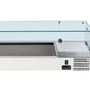 Saladette šaldytuvas su stiklu 5 x GN 1/4 - Dynasteel