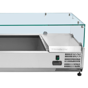 Saladette Šaldytuvas su Stiklu - 9 x GN 1/3 - Dynasteel