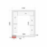 Panneau Chambre Froide TEFCOLD 2100x2400x2200mm - Izoliacija 120mm, Storis Nerūdijantis Plienas AISI 304