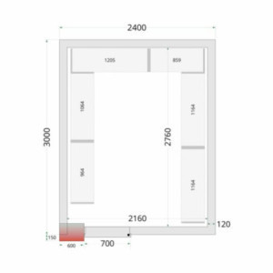 Panneau Chambre Froide 2400 x 3000 mm TEFCOLD - Optimalus našumas