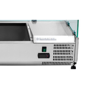 Saladette Šaldytuvas su Stiklu - 9 x GN 1/4 Dynasteel | Kokybė ir Praktiškumas