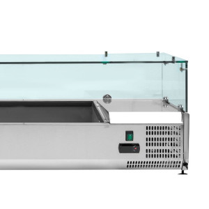 Saladette Šaldytuvas su Stiklu GN 1/3 ir 1/2 - Dynasteel Efektyvus