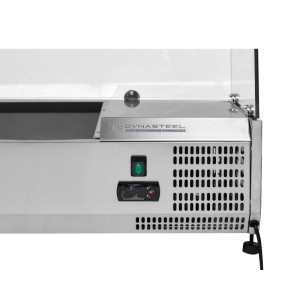 Saladette Šaldytuvas su Stiklu - 7 x GN 1/3 - Dynasteel