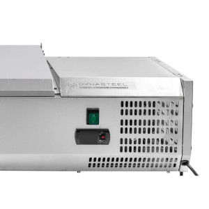 Saladette Šaldytuvas su Nerūdijančio Plieno Dangčiu - 3 x GN 1/3 + 1 x GN 1/2 - Dynasteel