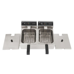 Profesionali gruzdintuvė Dynasteel - 2 x 10 L | Talpa 20 L | Nerūdijantis plienas | Galia 2 x 3000 W