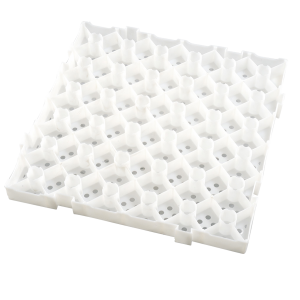 Grotelės 50 x 50 cm, storio 50 mm, balta.