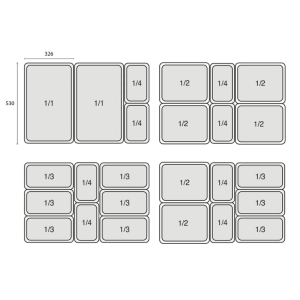 Saladette Šaldytuvas GN 1/1 Nerūdijantis plienas 2 Durys TEFCOLD - 225 L