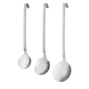 Pieno šaukštas iš nerūdijančio plieno - 80 mm skersmens