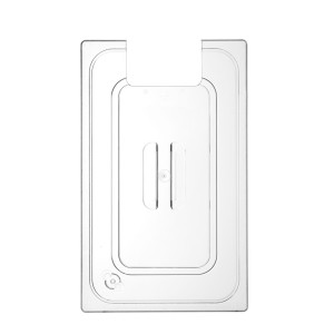 Gastronorm GN 1/1 dangtis su įpjove.