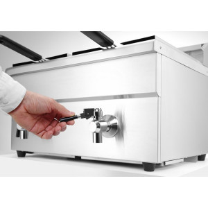 Indukcinis keptuvė su išleidimo čiauru - 2 x 8 L