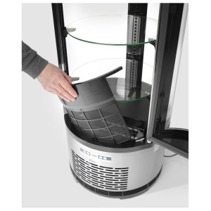 Apyrankė su apvalia konditerijos prekių demonstravimo vitrina - 100 l