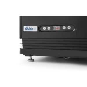 Juoda šaldytuvas su 4 stiklinėmis pusėmis - 68 l