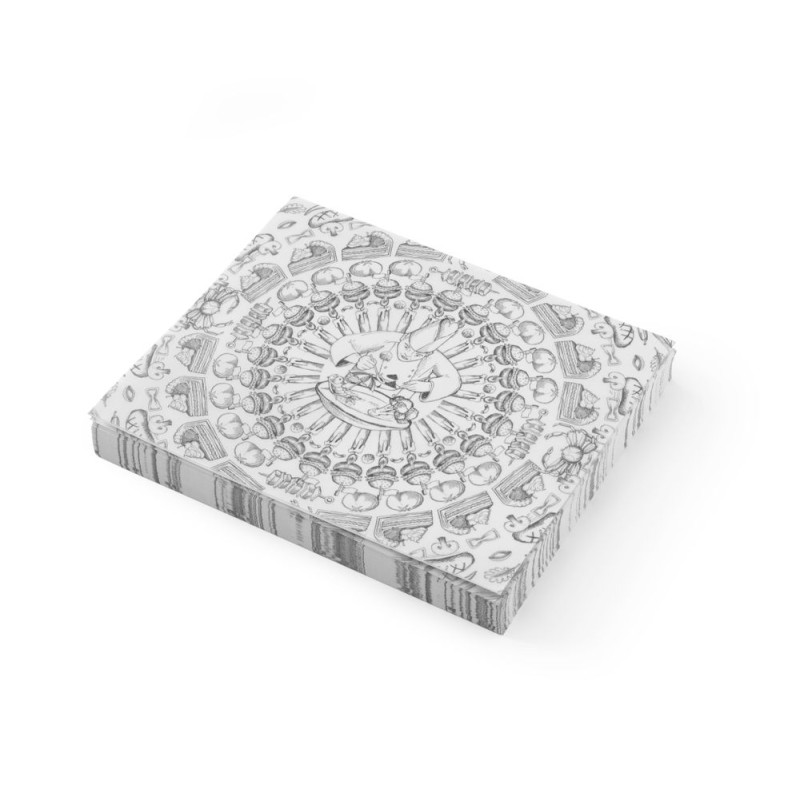 Sulfurizuotas popierius su greito maisto raštu - 200 x 250 mm - 500 vienetų