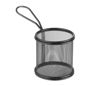 Mėlynas miniatiūrinis bulvių traškučių krepšelis - 90 x 90 mm