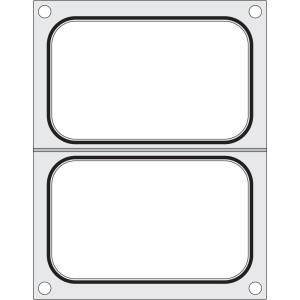 Sealing Matrix for Manual Sealer - 2 Compartments 178 x 113 mm - Hendi