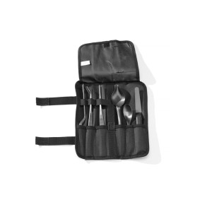 6 juodųjų HENDI šefo išdėstymo rinkinys | Ergonomiški įrankiai iš nerūdijančio plieno su juodu apdaila | Puikiai tinka patiekala