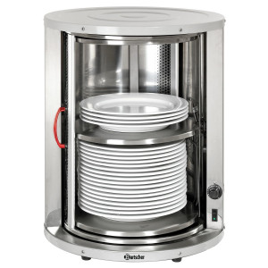 Elektrinis lėkštų šildytuvas apvalus, skirtas 40 lėkštėms.