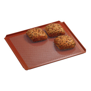 Virimo lenta GN 2/3 su skylėmis, silikoniniu apvalkalu