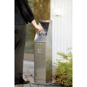 Peleninė ant stulpelio - sidabras