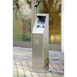 Peleninė ant stulpelio - sidabras