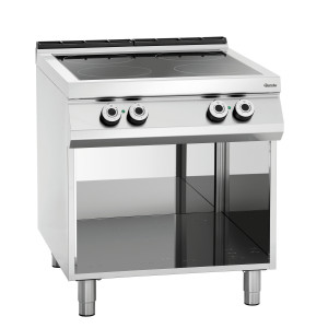 Keturių zonų stiklo keramikos profesionalus Bartscher 900 serijos krosnis - 4 spindulinės zonos