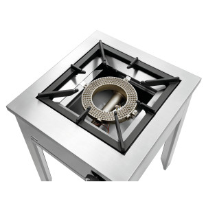 Profesionalus dujinis viryklės stalas - 1 degimo vieta - 280 mm Bartscher 1050603