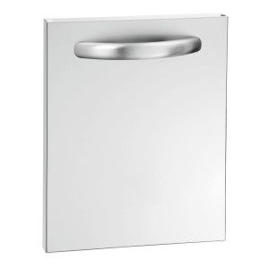 Uždarytas kairysis vartas krosnelės apatinėje dalyje