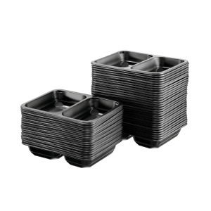 Dviejų skyrių PP lėkštė skirta pusiau automatinei sandarikliui - 50 vnt. - Bartscher