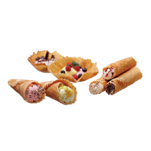 Gofretų keptuvė su nerūdijančio plieno kūgiu - 1000 W - Bartscher