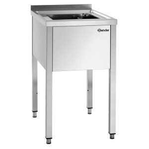 Nerūdijančio plieno Bartscher baseinas profesionaliai virtuvei.