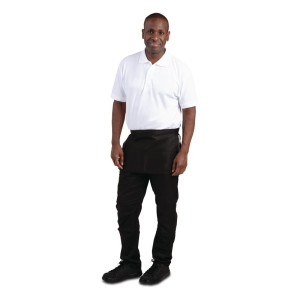 Juodas limonadierio prijuostėlis su kišenėmis - universalaus dydžio - Whites Chefs Clothing - Fourniresto