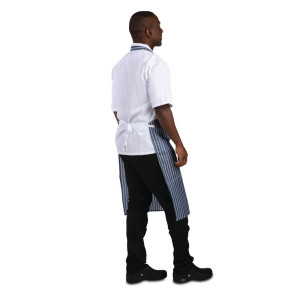 Apsauginė prijuostė su juostelėmis mėlyna ir baltomis spalvomis 1016 x 711 mm - Whites viršūnės apranga - Fourniresto