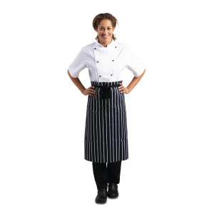 Virtuvės prijuostė juostelėmis mėlyna ir balta 760 x 920 mm - Whites Chefs Clothing - Fourniresto